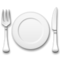 Fork and Knife With Plate emoji on LG